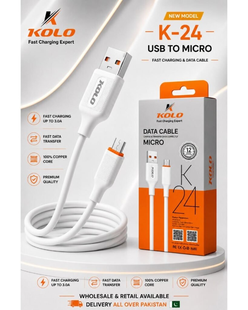 KOLO K-24 USB to Micro Fast Charging Data Cable