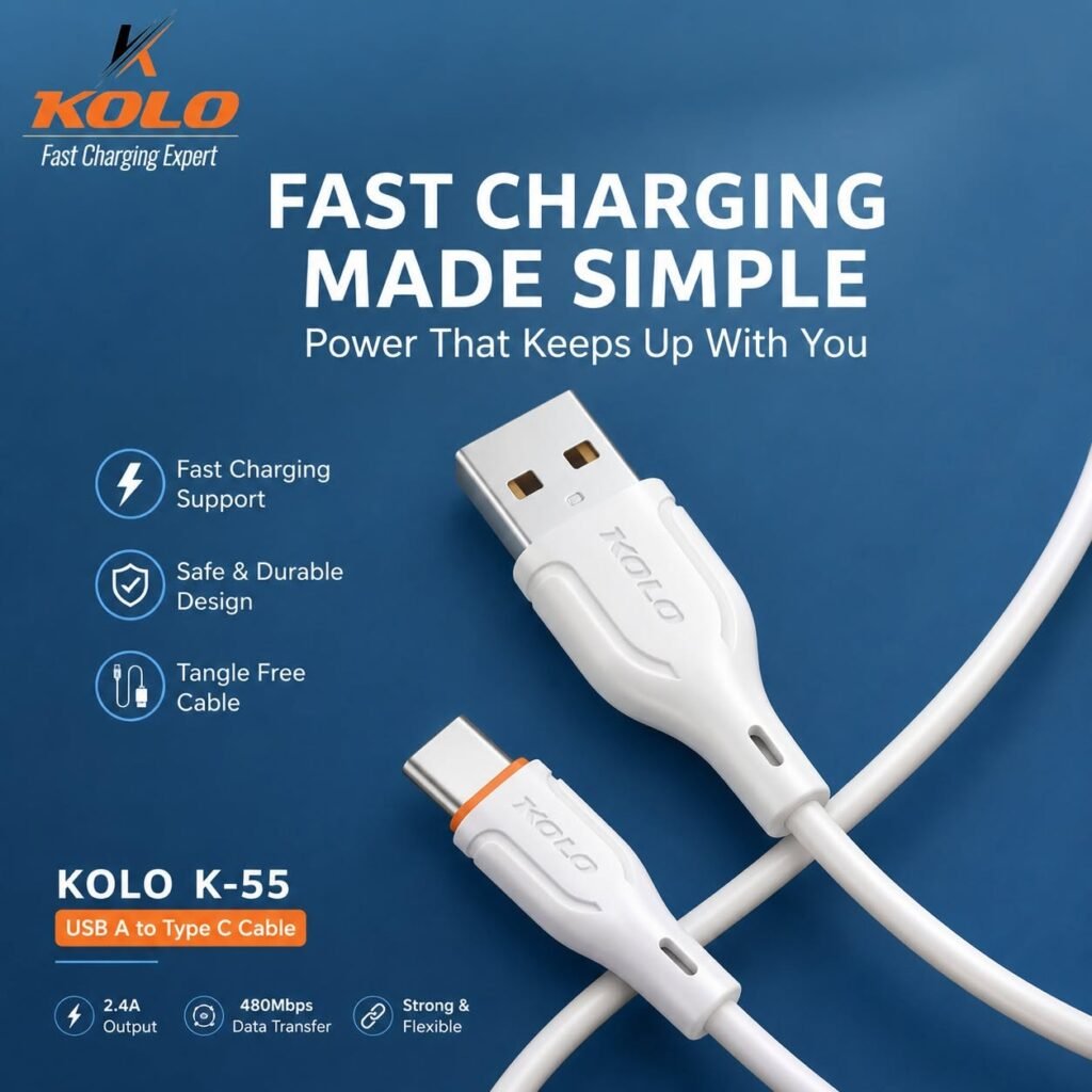 KOLO K-55 USB A to Type-C Cable 2.4A